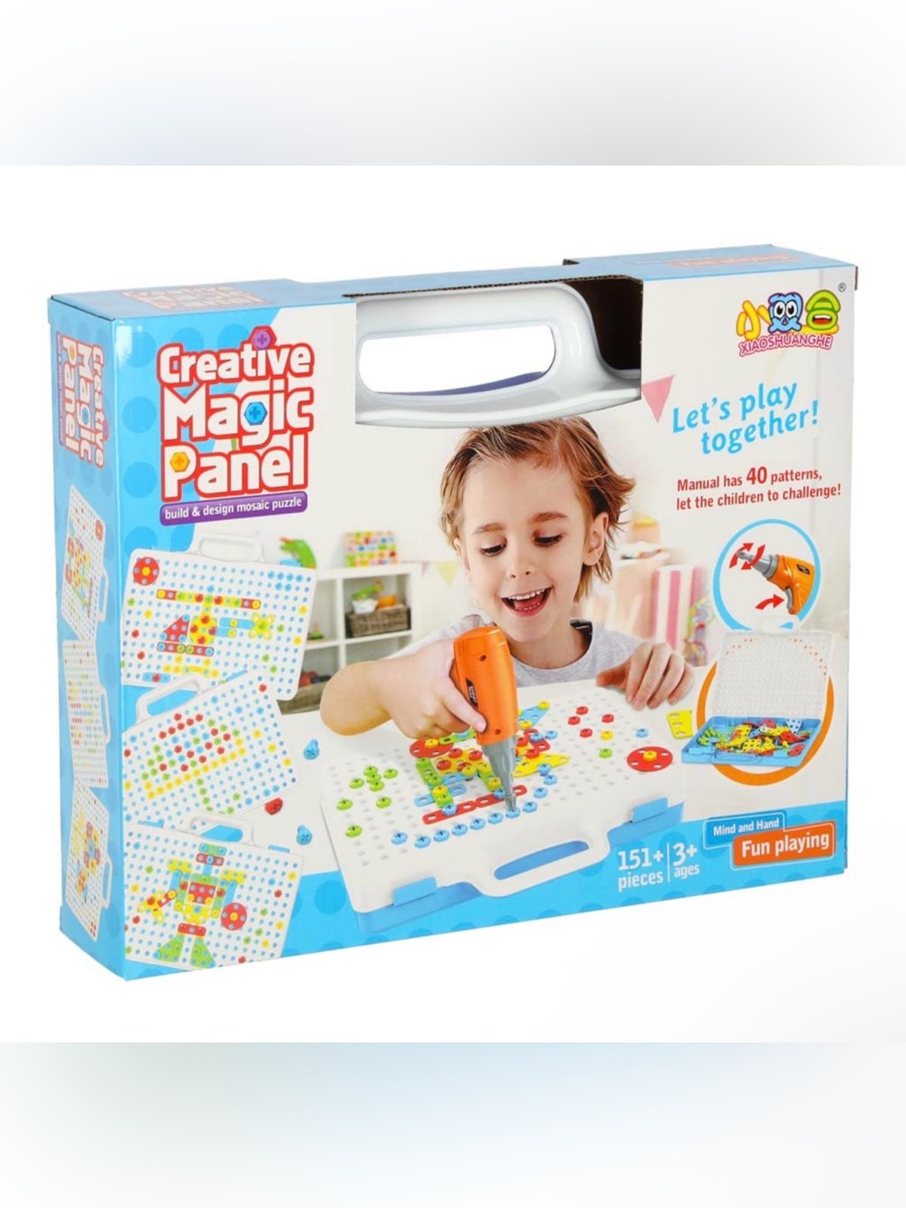 Kids Mosaic Toy - White & Multicolor